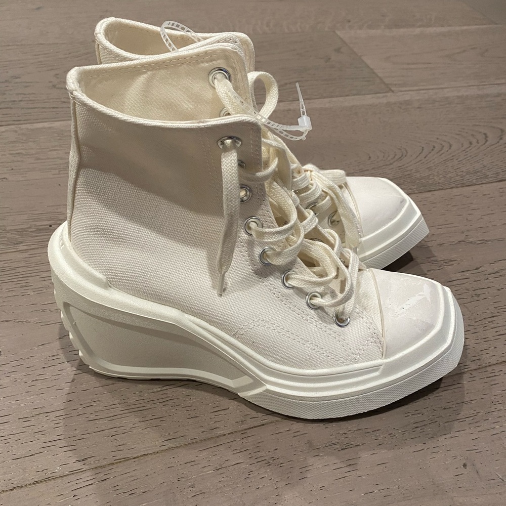 Converse Cream Platform High-Tops - Picture 2 of 6